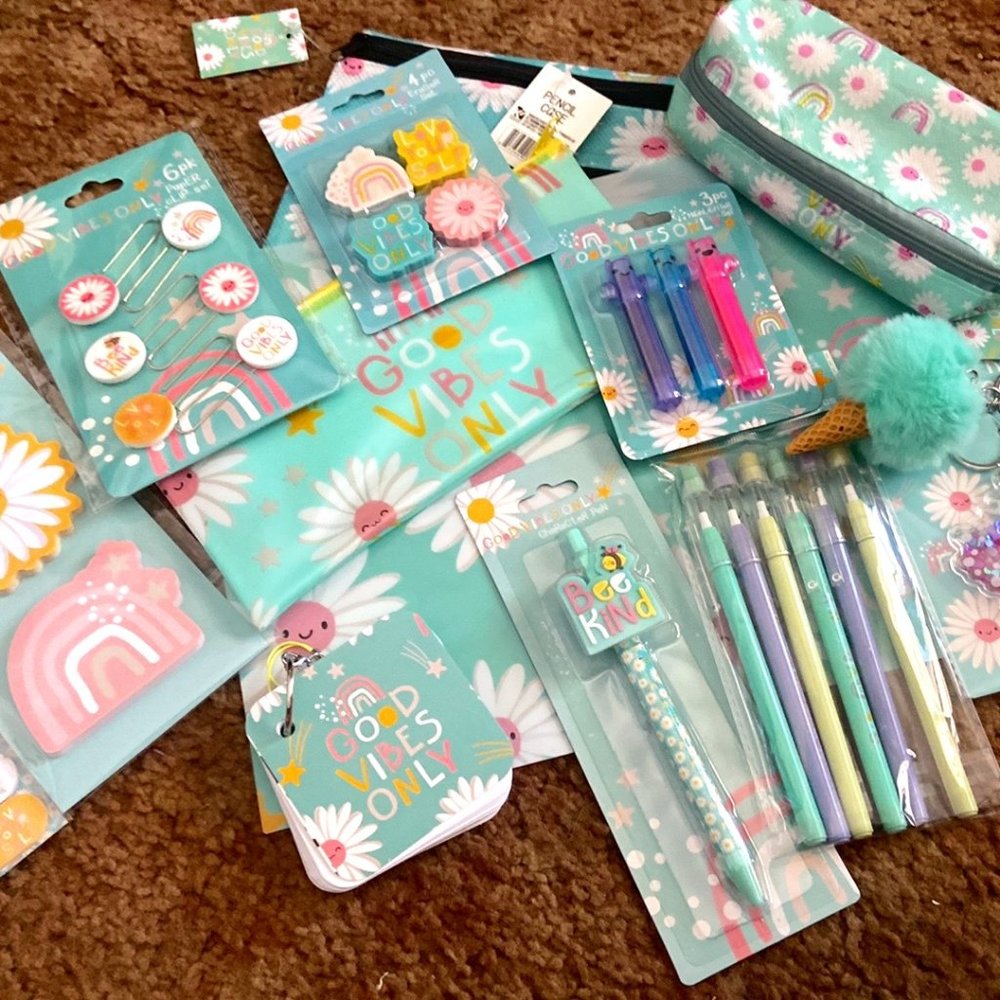 Dollar Tree Good Vibes Only School Supply Collection